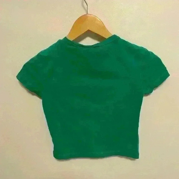 DIVIDED Green  Crop Tee - Picture 2 of 2